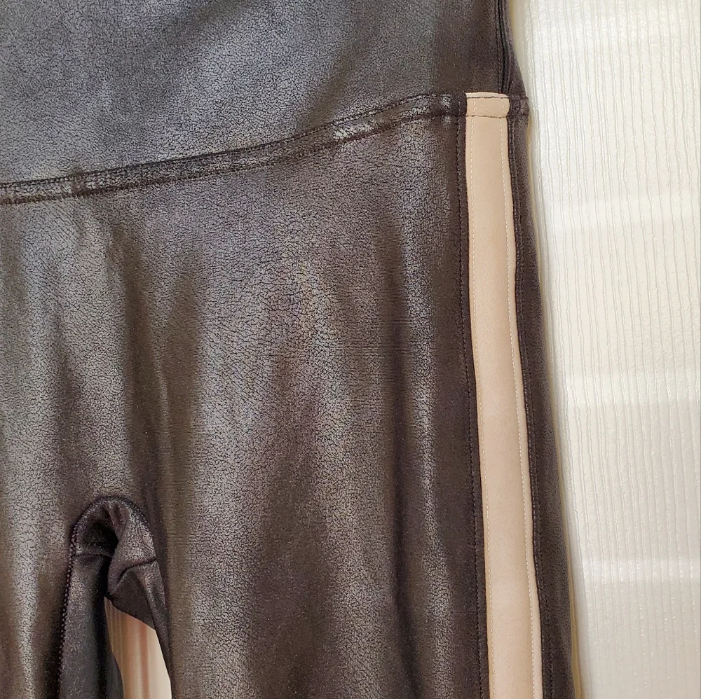 Spanx Faux Leather Side Stripe Leggings - Picture 4 of 4